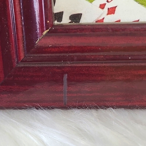 Mahogany Framed Glass English Bull Dog Pup Puppy Poker Gambling Vegas Cowboy Art - Picture 8 of 16